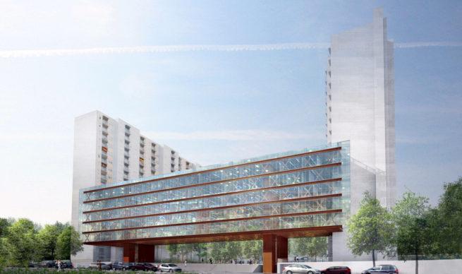 Immeuble pont bureaux Lyon